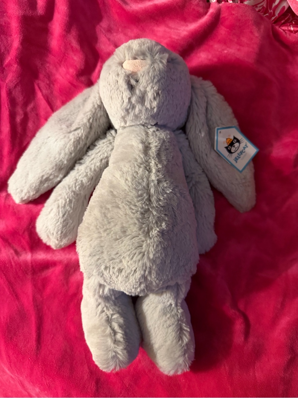Jellycat Light Gray Bashful Bunny Plush with Long Ears